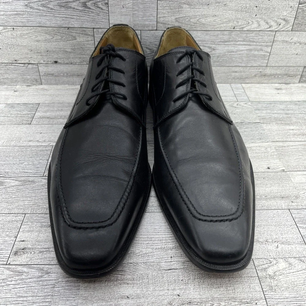 John W Nordstrom Black Leather Dress Shoes‎ Made In Italy Men Size 13M